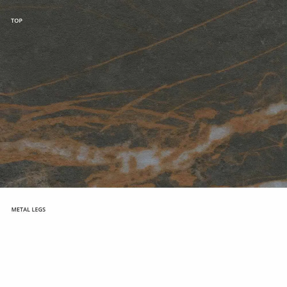 Moderní design keramický skleněný stůl vyrobený v Itálii, Clark Viadurini