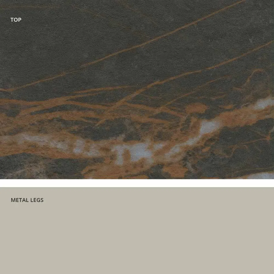 Moderní design keramický skleněný stůl vyrobený v Itálii, Clark Viadurini