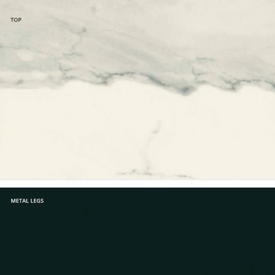 Moderní design keramický skleněný stůl vyrobený v Itálii, Clark Viadurini