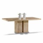 Luxusní stůl s moderním designem, Top v Daino Marble Vyrobeno v Itálii - Zarino Viadurini