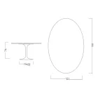 Eero Saarinen Stůl H 74 s oválnou deskou ze zlatého mramoru Calacatta Made in Italy - Scarlet Viadurini