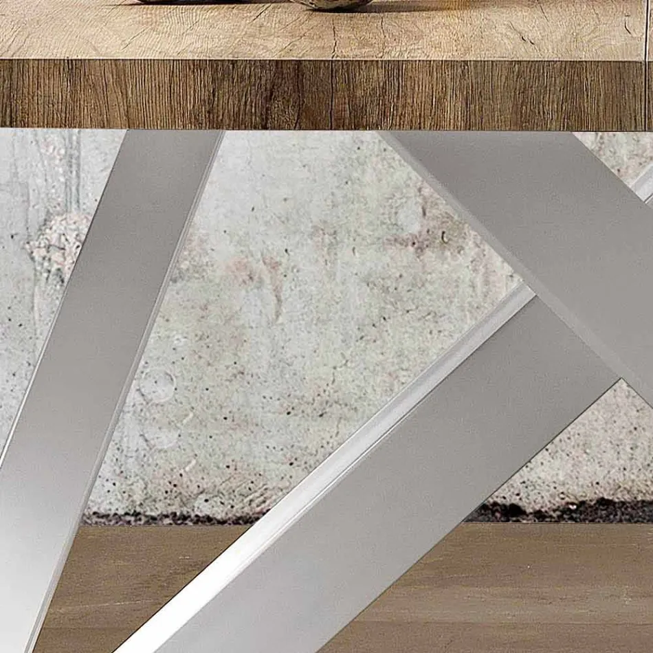 Moderní roztahovací stůl vyrobený z italského melaminového dřeva, Wilmer Viadurini