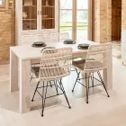 Pevný obývací stůl 190x100 cm z masivního teakového dřeva - vlámský Viadurini