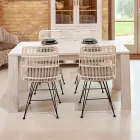 Pevný obývací stůl 190x100 cm z masivního teakového dřeva - vlámský Viadurini