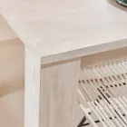 Pevný obývací stůl 190x100 cm z masivního teakového dřeva - vlámský Viadurini