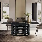 Pevný stůl 210x110 cm s keramickou deskou s mramorovým efektem - Tano Viadurini