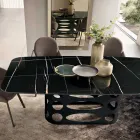 Pevný stůl 210x110 cm s keramickou deskou s mramorovým efektem - Tano Viadurini