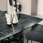 Pevný stůl 210x110 cm s deskou z tepaného skla Vyrobeno v Itálii - Tano Viadurini