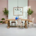 Pevný stůl 240x100 cm z přírodního borovicového dřeva - Africo Viadurini