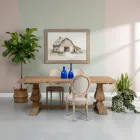 Pevný stůl 240x100 cm z přírodního borovicového dřeva - Africo Viadurini