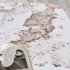 Pevný stůl 300x120 cm z kovu a desky ze slinutého kamene - Valmira Viadurini