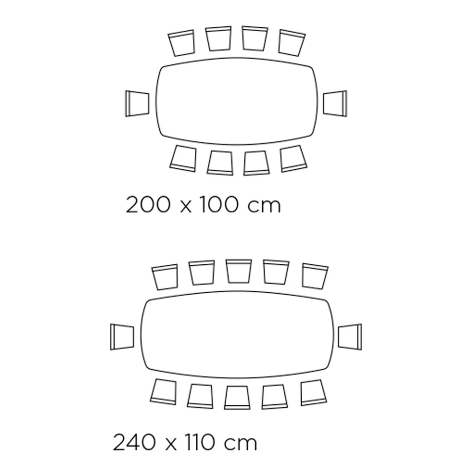 Pevný stůl ve tvaru sudu s podnoží z ořechového jasanu Canaletto Vyrobeno v Itálii - sever Viadurini