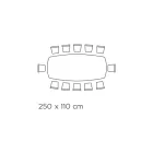 Pevný stůl ve tvaru sudu s laminátovou a ocelovou deskou Made in Italy - Grotta Viadurini