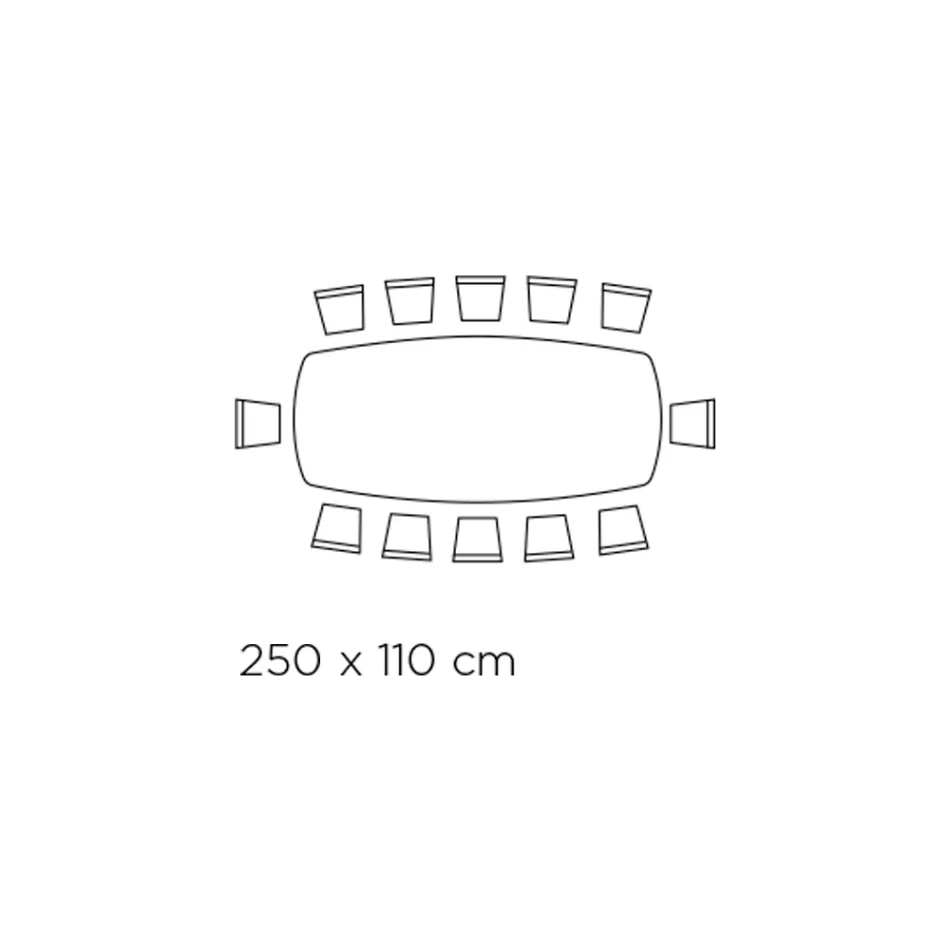 Pevný stůl ve tvaru sudu s laminátovou a ocelovou deskou Made in Italy - Grotta Viadurini