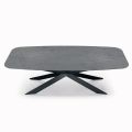 Pevný stůl ve tvaru sudu s laminátovou a ocelovou deskou Made in Italy - Grotta