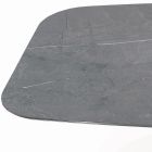 Pevný stůl ve tvaru sudu s laminátovou a ocelovou deskou Made in Italy - Grotta Viadurini