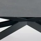 Pevný stůl ve tvaru sudu s laminátovou a ocelovou deskou Made in Italy - Grotta Viadurini