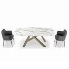 Pevný sudový stůl s laminátovou deskou Made in Italy - Settimmio Viadurini