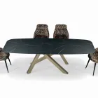 Pevný sudový stůl s laminátovou deskou Made in Italy - Settimmio Viadurini