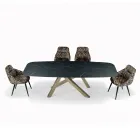 Pevný sudový stůl s laminátovou deskou Made in Italy - Settimmio Viadurini