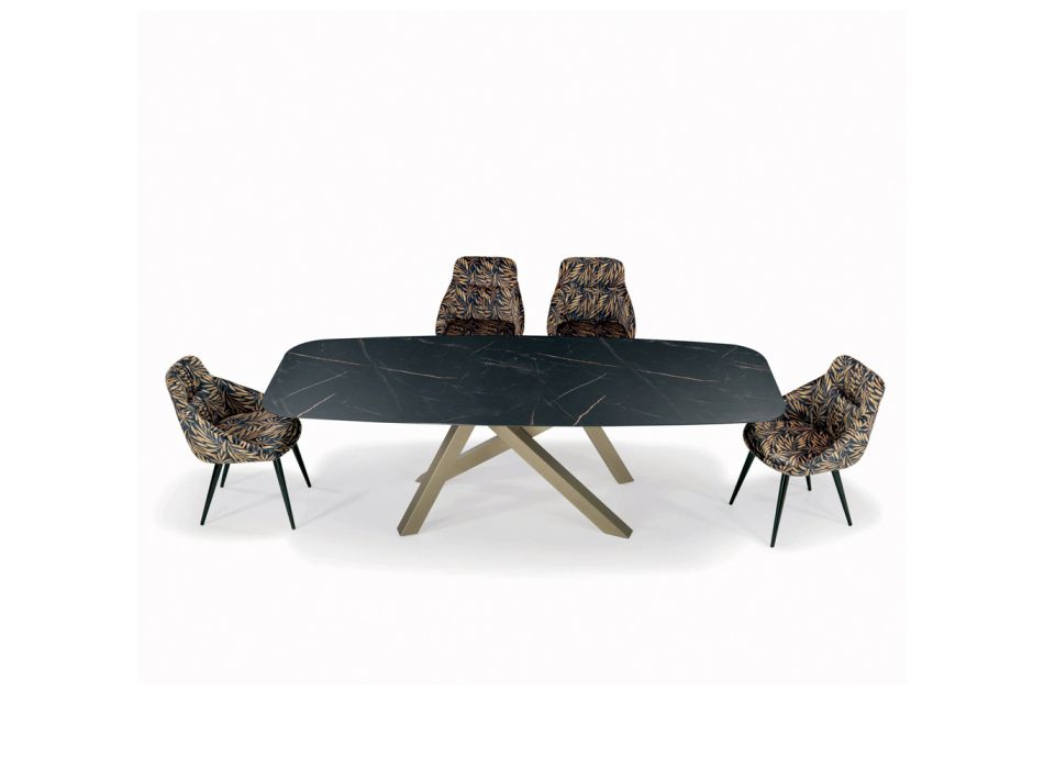 Pevný sudový stůl s laminátovou deskou Made in Italy - Settimmio Viadurini