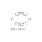 Pevný stůl ve tvaru sudu z keramiky a jasanového dřeva Made in Italy - North Viadurini