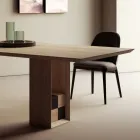 Pevný stůl se základnou s ozdobnými čtverci Made in Italy - Maugrim Viadurini