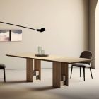 Pevný stůl s podnoží s ozdobnými čtverci Made in Italy - Maugrim Viadurini