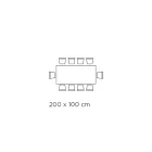 Pevný stůl s ocelovou základnou a keramickou deskou Made in Italy - Kalhoty Viadurini