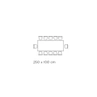 Pevný stůl s ocelovou základnou a keramickou deskou Made in Italy - Kalhoty Viadurini