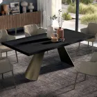 Pevný stůl s nepravidelným odkorněným okrajem Made in Italy - Brýle Viadurini