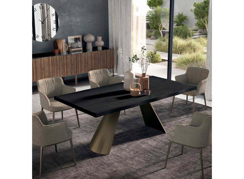 Pevný stůl s nepravidelným odkorněným okrajem Made in Italy - Brýle Viadurini