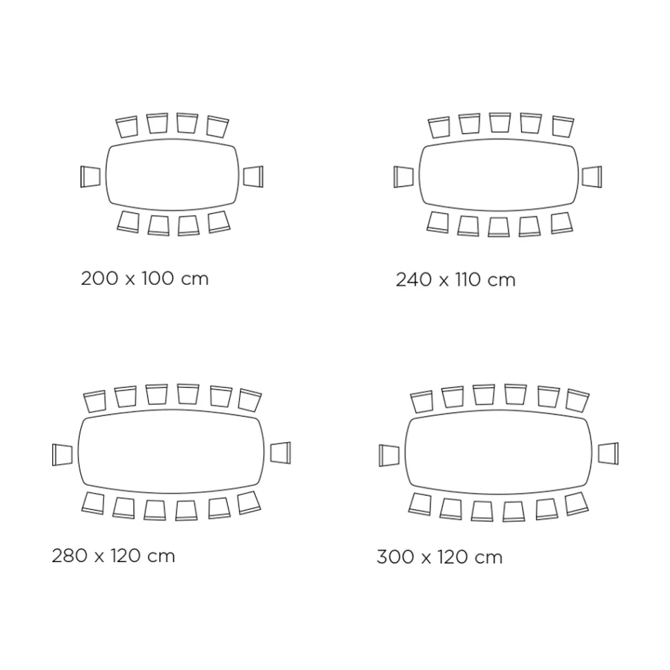 Pevný stůl s deskou ve tvaru sudu z keramiky Made in Italy - Settimmio Viadurini