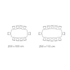 Pevný stůl s laminátovou deskou ve tvaru sudu Made in Italy - Kalhoty Viadurini