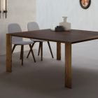 Pevný stůl se zkosenou deskou z ořechu Canaletto Made in Italy - Caspian Viadurini