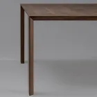 Pevný stůl se zkosenou deskou z ořechu Canaletto Made in Italy - Caspian Viadurini