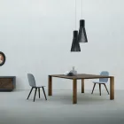 Pevný stůl se zkosenou deskou z ořechu Canaletto Made in Italy - Caspian Viadurini