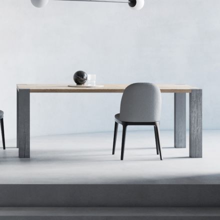 Pevný stůl s pevnou deskou a čtvercovými nohami Vyrobeno v Itálii - Tisroc Viadurini