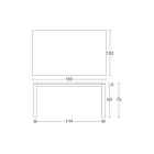 Pevný venkovní stůl z Hpl Alicante a kovová základna Made in Italy - Carl Viadurini