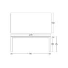 Pevný venkovní stůl z Hpl Alicante a kovová základna Made in Italy - Carl Viadurini