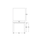 Pevný venkovní stůl z Hpl Alicante a kovová základna Made in Italy - Carl Viadurini