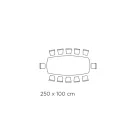 Pevný jídelní stůl s deskou ve tvaru sudu z keramiky Made in Italy - Brýle Viadurini