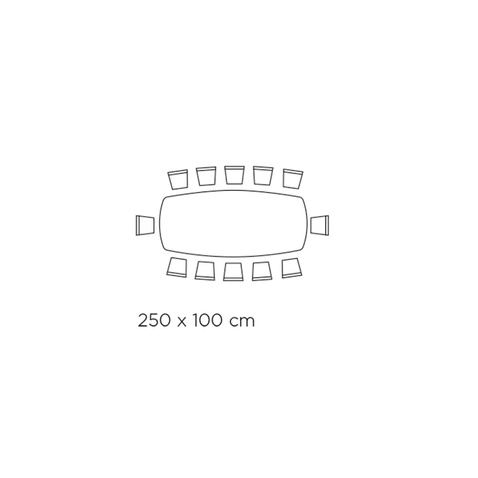 Pevný jídelní stůl s deskou ve tvaru sudu z keramiky Made in Italy - Brýle Viadurini
