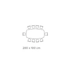 Pevný jídelní stůl s deskou ve tvaru sudu z keramiky Made in Italy - Brýle Viadurini