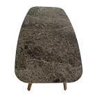 Pevný jídelní stůl z leštěné keramiky Emperador Made in Italy - North Viadurini