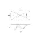 Pevný jídelní stůl ze skla a pevného polyuretanu vyrobený v Itálii – levandule Viadurini