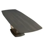 Pevný stůl do obývacího pokoje z masivního dřeva s centrálním podstavcem - Luuk Viadurini