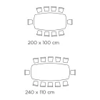 Pevný stůl do obývacího pokoje s dřevěnou základnou Vyrobeno v Itálii - Equatore Viadurini