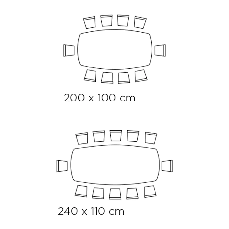 Pevný stůl do obývacího pokoje s dřevěnou základnou Vyrobeno v Itálii - Equatore Viadurini