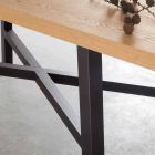 Stůl s pevným designem, z masivního dřeva - praskání Viadurini